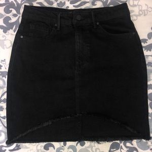 Black high waisted jean skirt